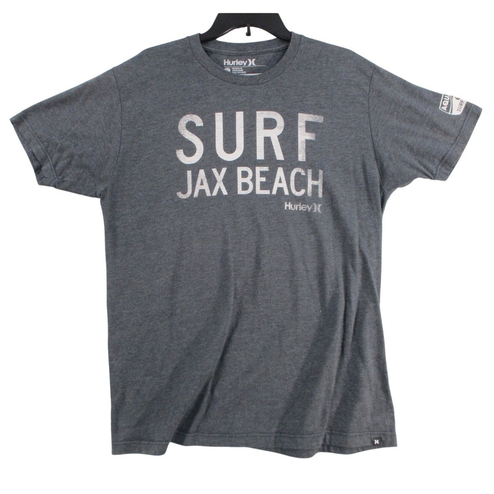 Hurley Surf Jax Beach T-Shirt Mens Large Gray Heather Short Sleeve Premium Fit